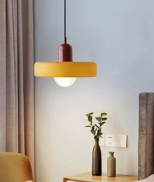 Morandi Glass Disc Orb Pendant Lamp