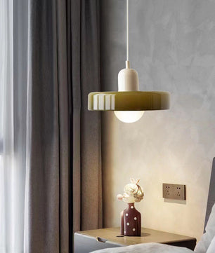 Morandi Glass Disc Orb Pendant Lamp