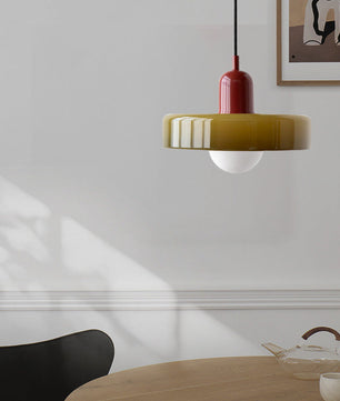 Morandi Glass Disc Orb Pendant Lamp