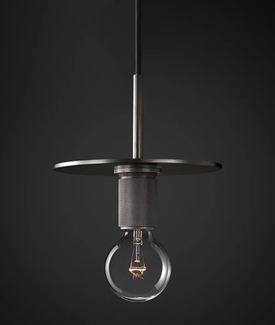 Brass & Clear Glass Pendant Light
