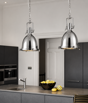 Industrial Nautical Dome Pendant Light