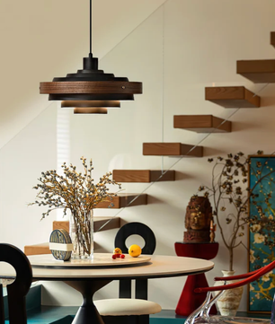 Layered Disc Swing Arm Pendant Light