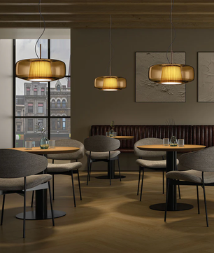Plisse Pleated  Glass Pendant Light