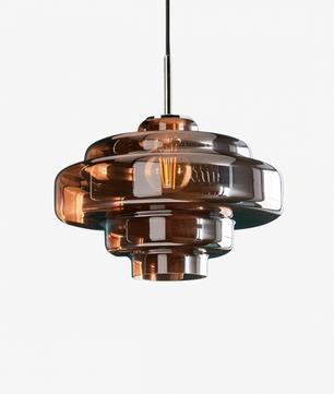 Tiered Glass Pendant Light