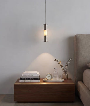 Tallo Alabaster Bamboo Pendant Light