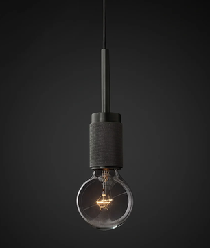 Brass & Clear Glass Pendant Light