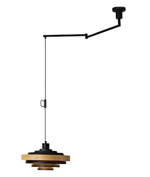 Layered Disc Swing Arm Pendant Light