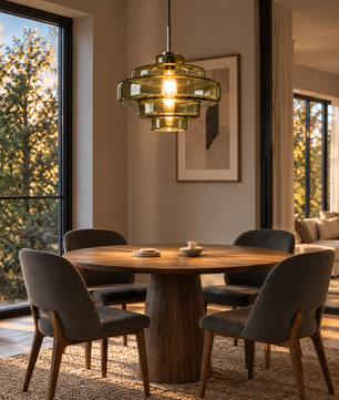 Tiered Glass Pendant Light
