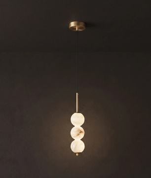 Alabaster Bead Pendant Light