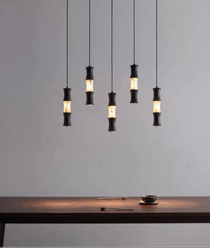 Tallo Alabaster Bamboo Pendant Light