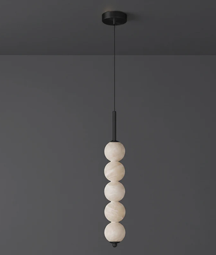 Alabaster Bead Pendant Light