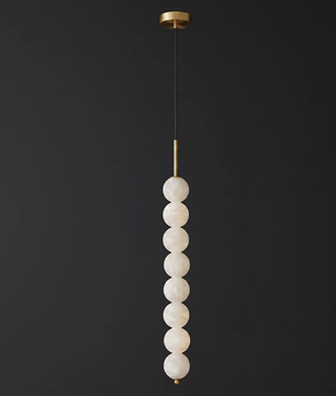 Alabaster Bead Pendant Light