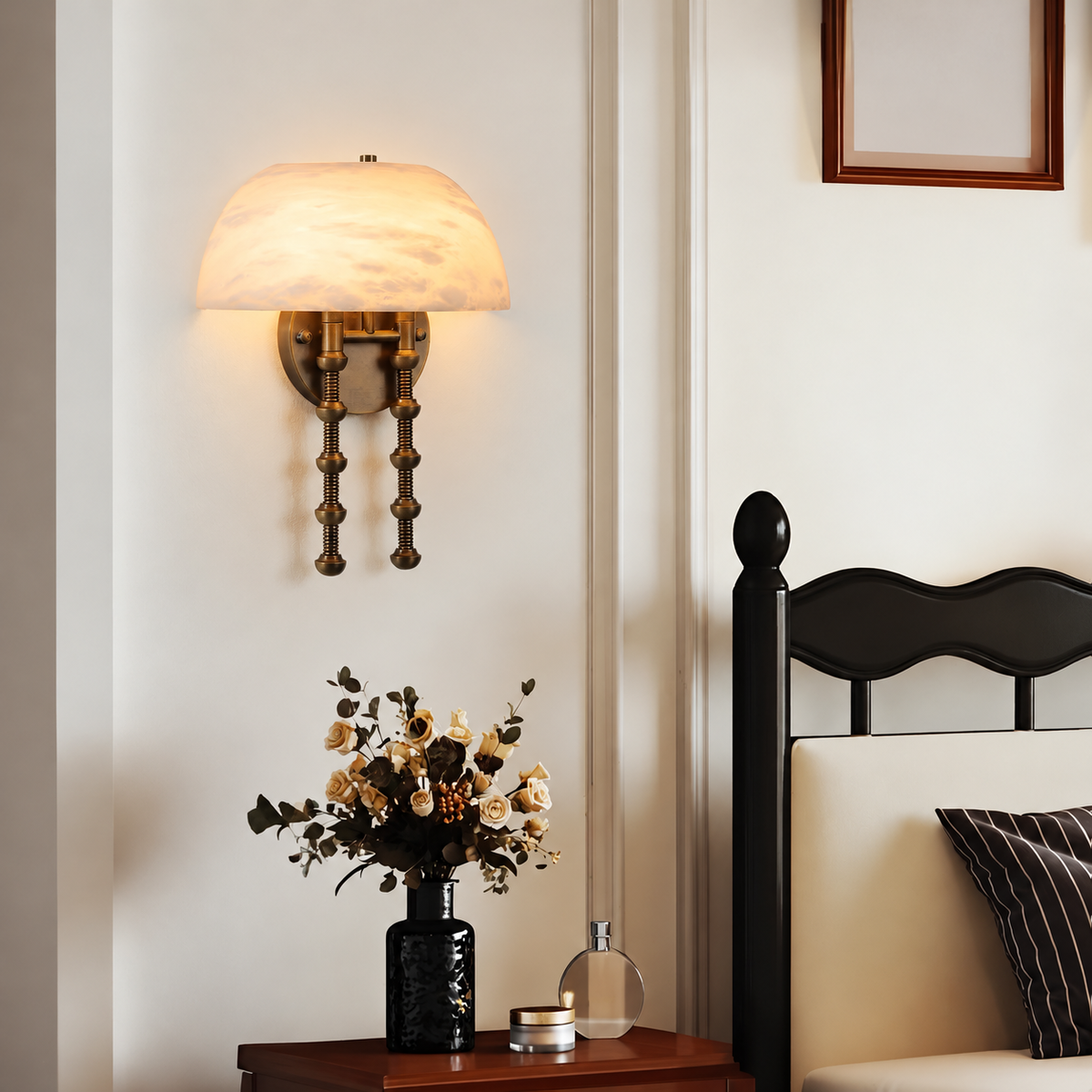 Méduse Alabaster Wall Sconce