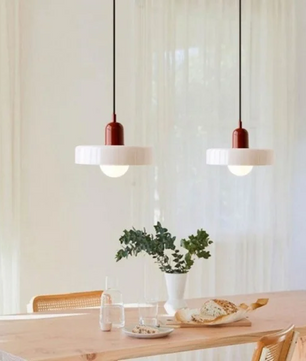 Morandi Glass Disc Orb Pendant Lamp