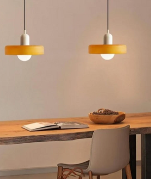 Morandi Glass Disc Orb Pendant Lamp