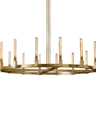 Brass Foundry Ring Chandelier