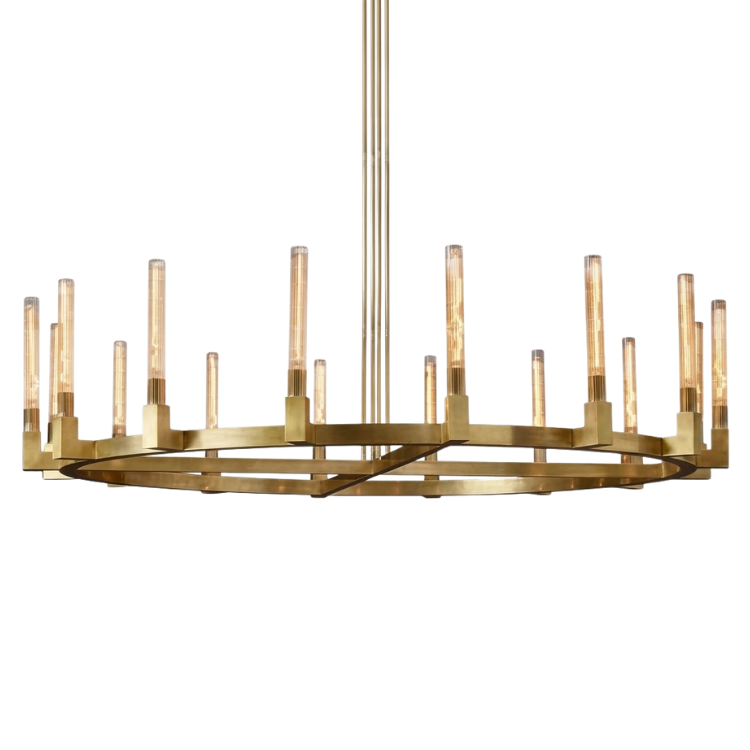 Brass Foundry Ring Chandelier