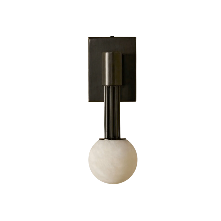 The Volterra Alabaster Orb Sconce