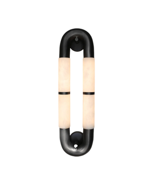 The Volterra Dual-Crescent Alabaster Sconce