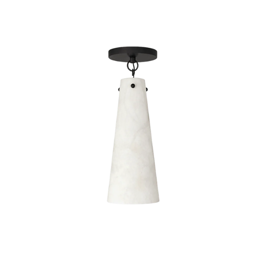 Modern Alabaster Cone Ceiling Light
