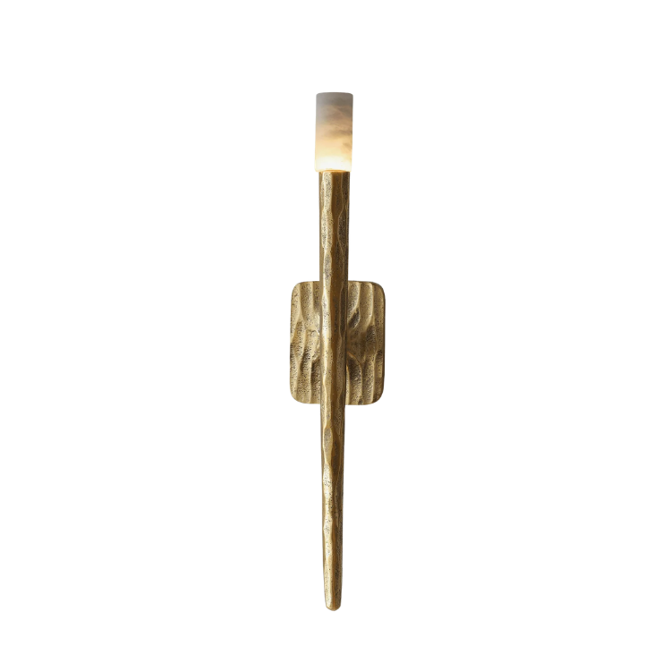 The Volterra Fluted Alabaster Sconce