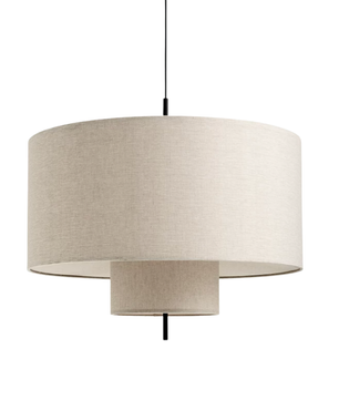 Lino Tiered Linen Drum Pendant