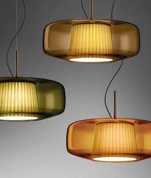 Plisse Pleated  Glass Pendant Light
