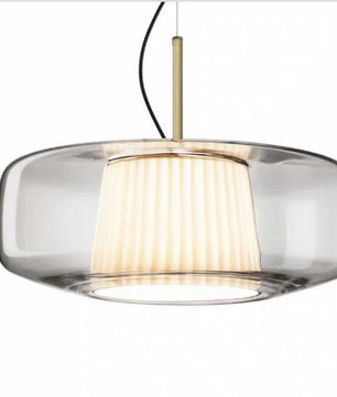 Plisse Pleated  Glass Pendant Light