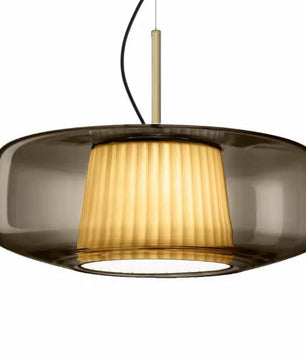Plisse Pleated  Glass Pendant Light