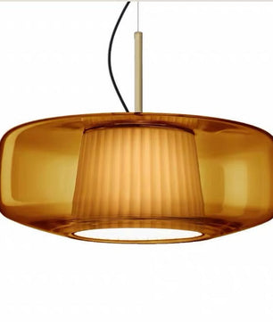 Plisse Pleated  Glass Pendant Light