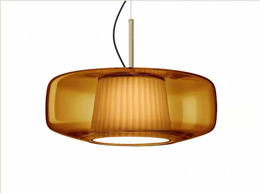 Plisse Pleated  Glass Pendant Light