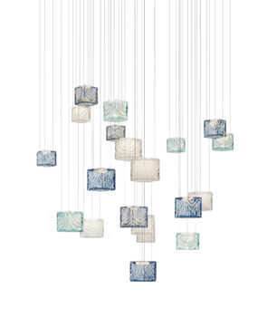 Square Multi Crystal Light Pendant Chandelier