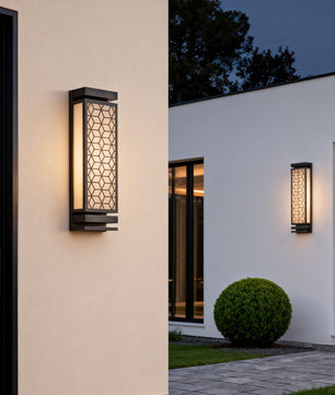 Reticolo Faux Marble Outdoor Wall Sconce