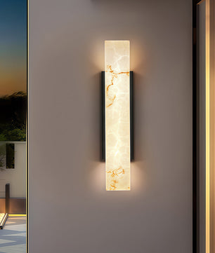 Alabastro Faux-Marble Linear Outdoor Wall Light