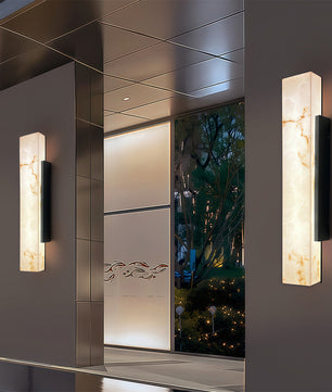 Alabastro Faux-Marble Linear Outdoor Wall Light
