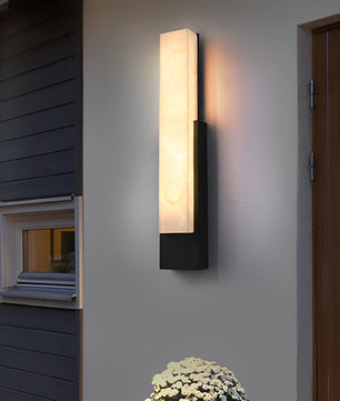 Sentinella Slim Outdoor Marble-Effect Wall Light